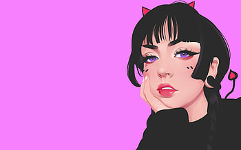 Girl Artwork Pink, pink, artist, artwork, digital-art HD wallpaper