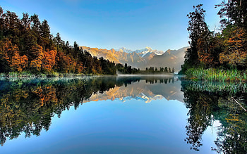 New Zealand, Lake scenery, Serene reflections, Nature's wonder HD wallpaper