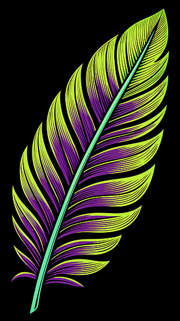 Vibrant Palm Leaf: Perfect , leaf, vibrant colors, nature, illustration HD phone wallpaper
