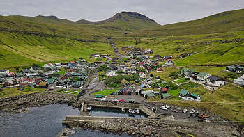 Faroe Islands, Europe's drone capital, Aerial flying, Scenic beauty HD wallpaper