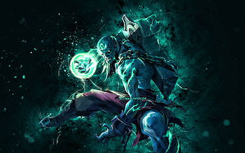 Zombie Ryze, , blue neon lights, League of Legends, MOBA, artwork, Zombie Ryze Skin, Zombie Ryze Build, LoL, Zombie Ryze League of Legends HD wallpaper