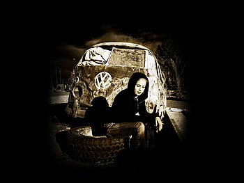 Broken Dream, darkness, van, vw, girl, woman, dark HD wallpaper