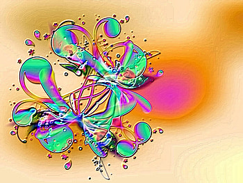 Abstract Shapes F1, blue, colorful, art, objects, gold, collage, pink, abstract, green, yellow HD wallpaper