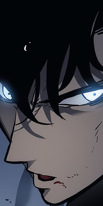 Shadow Jin-Woo | Solo Leveling: Close Stare | Blue-Eyed Monarch, Sung Jin-Woo, Anime, Solo Leveling HD phone wallpaper