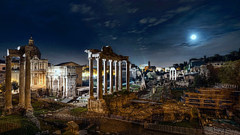Rome Skyline, Roman Forum, Italy's ancient past, Cultural treasure HD wallpaper