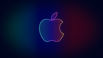 Neon, Apple Logo HD wallpaper