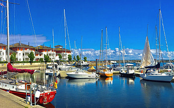 Marina in Boltenhagen, Germany, Yachts, marina, Germany, harbor HD wallpaper