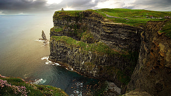 Cliff of Mohar, coast, sea, nature HD wallpaper