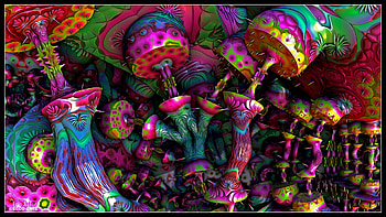 Psychedelic Mushrooms by eccoarts on DeviantArt HD wallpaper