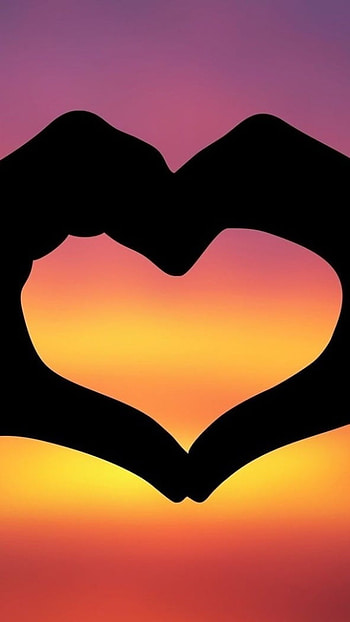 Finger Heart, Couple, Hand Heart HD phone wallpaper