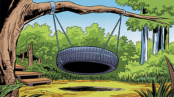 Tire Swing Adventure - Ultra, tire swing, tree, Playground, nature HD wallpaper