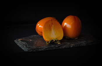 Fruits, Food, Ripe, Slice, Section, Persimmon HD wallpaper
