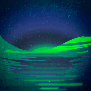 Sunset, landscape, Aurora, green HD phone wallpaper