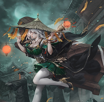 Fantasy girl, girl, antilous chao, hat, art, fantasy, antilous HD wallpaper