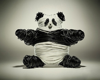 Panda, 3d HD wallpaper