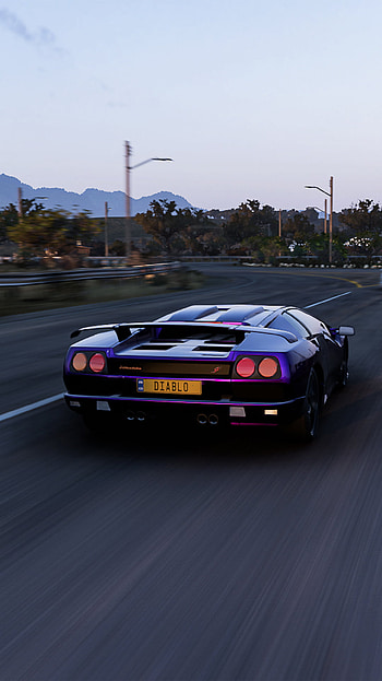 Lamborghini Diablo, lambo diablo, purple car, purple lambo HD phone wallpaper