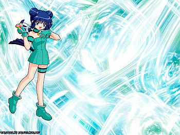 Mint Aizawa, blue, anime, other, mew mew power, minto, heart arrow, tokyo mew mew HD wallpaper