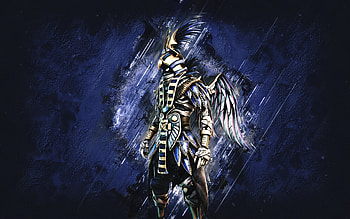 Fortnite Graven Skin, Fortnite, main characters, blue stone background, Graven, Fortnite skins, Graven Skin, Graven Fortnite, Fortnite characters HD wallpaper