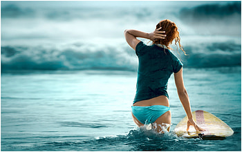 SURFER GIRL HD wallpaper