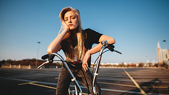 Urban, Girl and Bikes HD wallpaper
