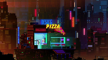 result for pixel art . Pixel city, Pixel animation, Pixel art, Cyberpunk Pixel HD wallpaper
