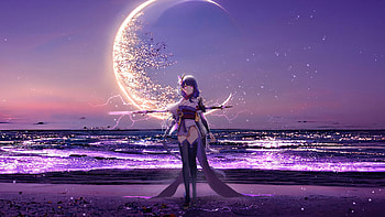 Moonlight Thunder Genshin Impact, genshin-impact, games, 2023-games, pixiv HD wallpaper