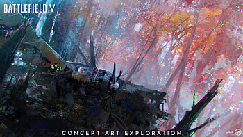 Wreck, aircraft, Battlefield 5, concept art HD wallpaper