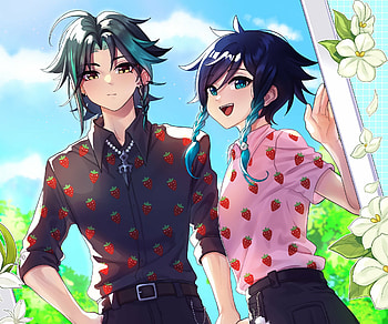 Venti & Xiao, Xiao (Genshin Impact), Venti (Genshin Impact), video game, Genshin Impact HD wallpaper