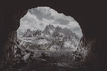 Mountain Cave , cave, mountains, nature HD wallpaper