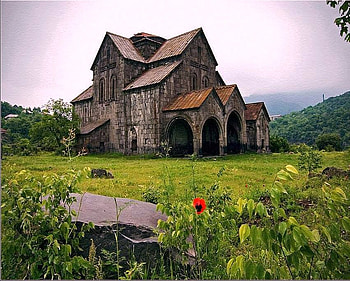 The used to be, one poppy, abandoned, old, grass, country, stone church, beauty, rock HD wallpaper