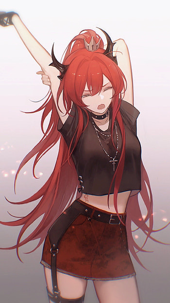 Anime girl, eye, head HD phone wallpaper