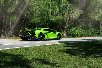 Vossen PJ Green Lambo SV , lamborghini-aventador, lamborghini, cars HD wallpaper