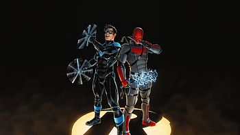 Nightwing And Red Hood, nightwing, red-hood, superheroes, artwork, digital-art HD wallpaper