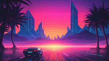 Retro Paths, retrowave, artist, artwork, digital-art HD wallpaper