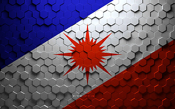 Flag of Tocantins, honeycomb art, Tocantins hexagons flag, Tocantins, 3d hexagons art, Tocantins flag HD wallpaper
