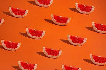 Food, Pattern, Lobules, Slices, Grapefruit HD wallpaper