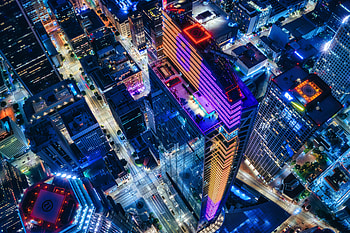 Cities, Night, City, Building, Lights, View From Above HD wallpaper