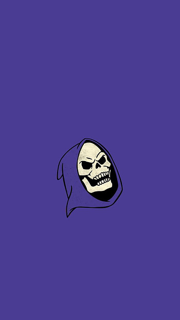 skull, purple HD phone wallpaper