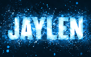 Happy Birtay Jaylen, , blue neon lights, Jaylen name, creative, Jaylen Happy Birtay, Jaylen Birtay, popular american male names, with Jaylen name, Jaylen HD wallpaper