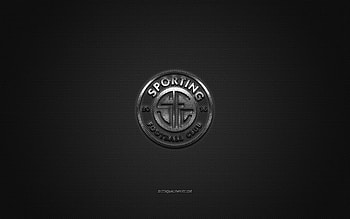 Sporting San Jose FC, Costa Rican football club, silver logo, gray carbon fiber background, Liga FPD, football, San Jose, Costa Rica, Sporting San Jose FC logo HD wallpaper
