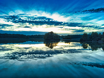Nature, Trees, Sky, Lake, Reflection, Forest HD wallpaper