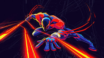 Spiderman 2099 Spider Man Across The Spider Verse, spider-man-across-the-spider-verse, spiderman, miles-morales, spiderman-2099, superheroes, artwork, 2023-movies, movies HD wallpaper
