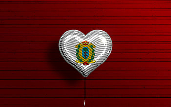 I Love Durango, , realistic balloons, red wooden background, Day of Durango, mexican states, flag of Durango, Mexico, balloon with flag, States of Mexico, Durango flag, Durango HD wallpaper