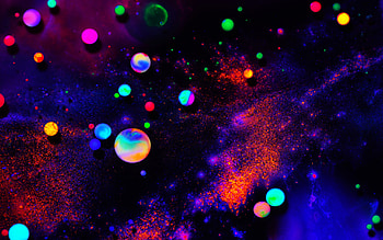 Goodies, spheres, colorful, neon dark, abstract HD wallpaper
