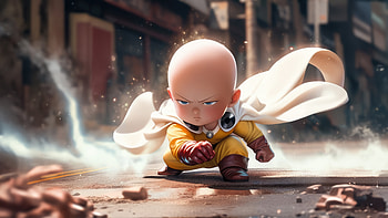 Chibi One Punch Man, one-punch-man, anime, artist, digital-art, artwork HD wallpaper