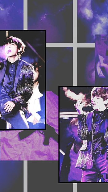 Bts Aesthetic, Purple, Taehyung HD phone wallpaper