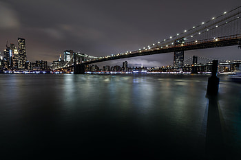 Cities, Rivers, Building, Lights, Night City, Bridge, Glow HD wallpaper