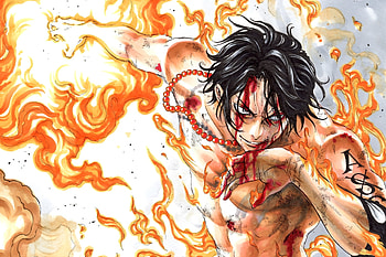 Portgas D Ace, Anime, One Piece, Tattoo, Black Hair, Blood HD wallpaper