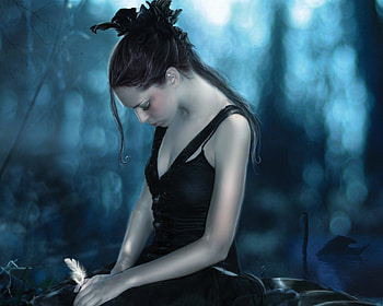 black angel grief, animation, graphy, fantasy, entertainment, other, beautiful, people HD wallpaper