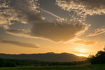 Landscape, Nature, Trees, Dawn, Hill HD wallpaper